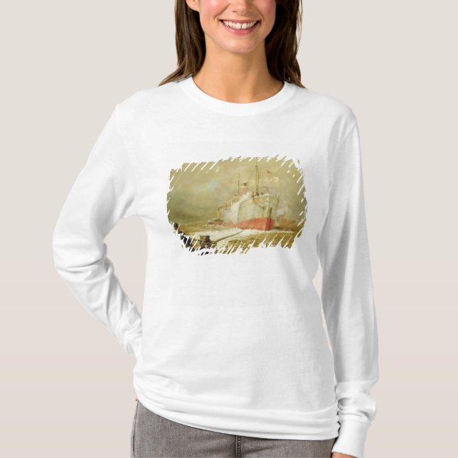 Docking a Cargo Ship T-Shirt (Front)