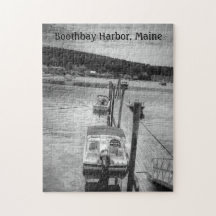 Dockside Boothbay Harbour 11x14 Photo Puzzle w/Box