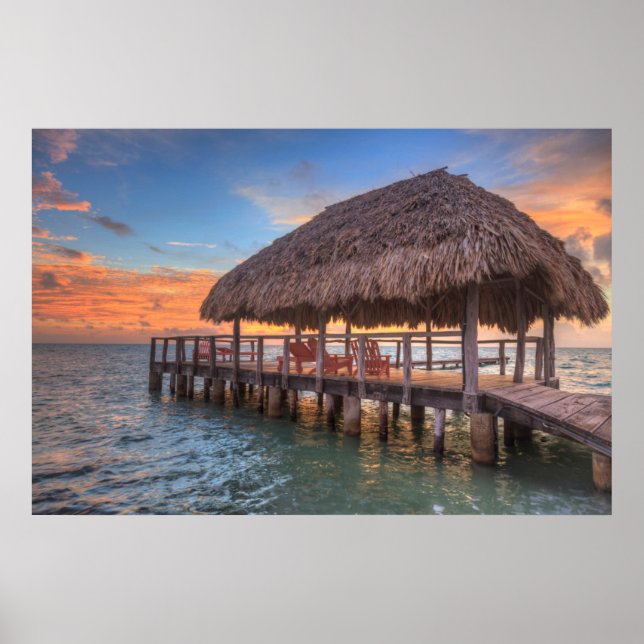 Dockside Sunrise Poster (Front)