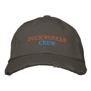 Dockworker Crew Distressed Embroidered Hat