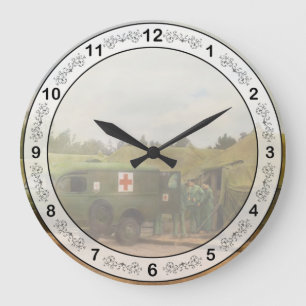 Doctor - 1942 - Transferring the patient Large Clock