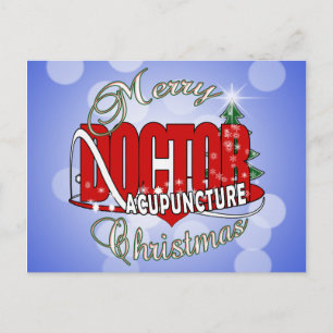 DOCTOR ACUPUNCTURE MERRY CHRISTMAS HOLIDAY POSTCARD