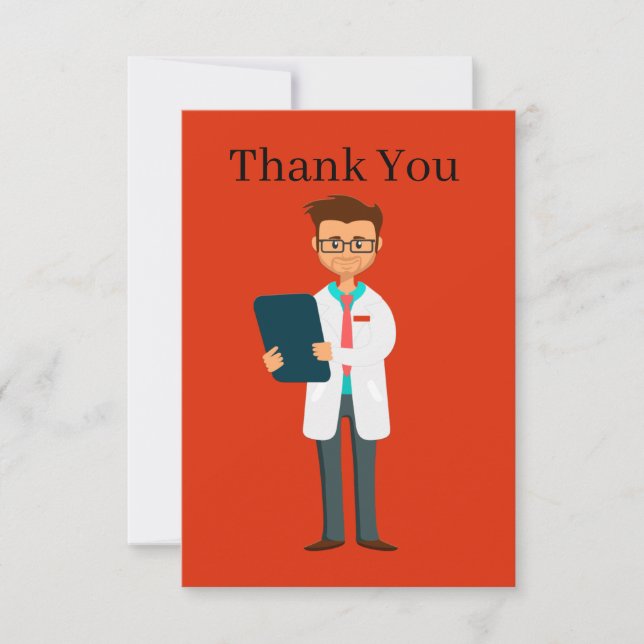 Doctor add text Thank You Card (Front)