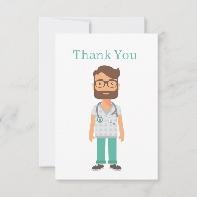 Doctor add text thank you card (Front)