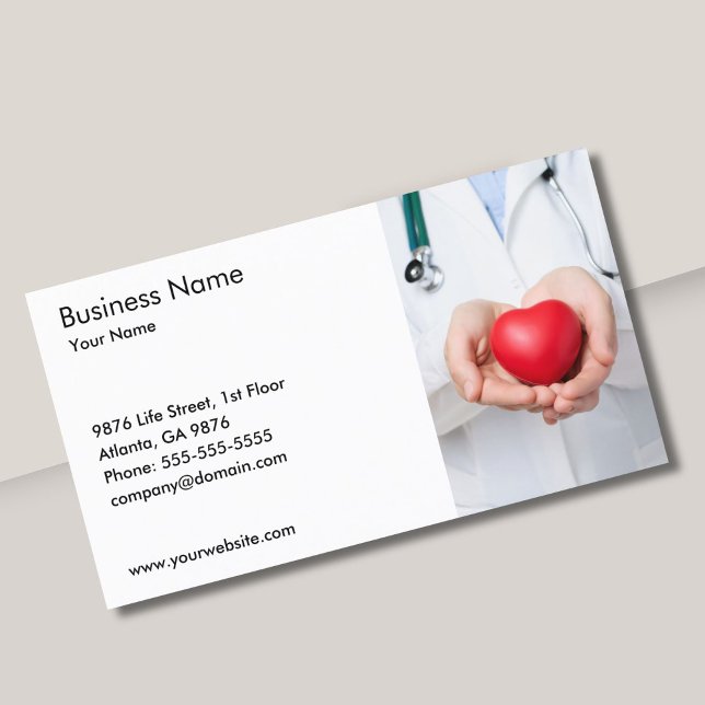 Doctor and Heart Business Card Template (Creator Uploaded)