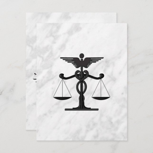 Doctor and Lawyer Wedding Invitation (Front/Back)