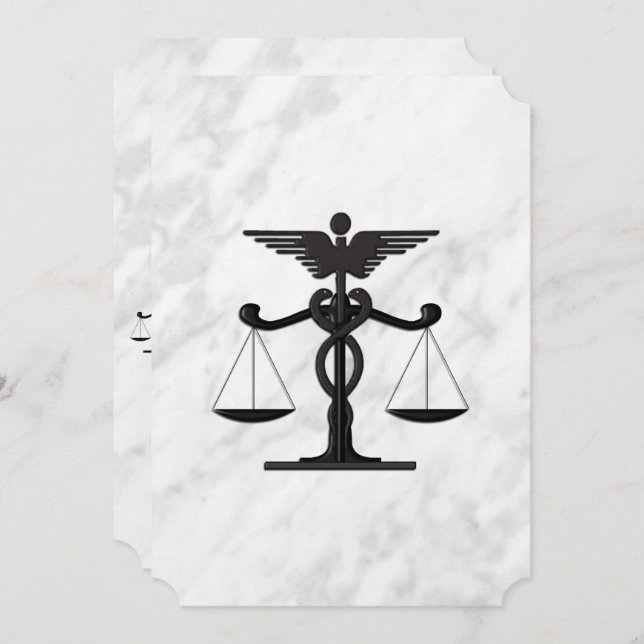 Doctor and Lawyer Wedding Invitation (Front/Back)