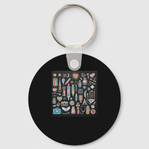 Doctor And Medical Equipment Sticker Key Ring