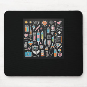 Doctor And Medical Equipment Sticker Mouse Pad