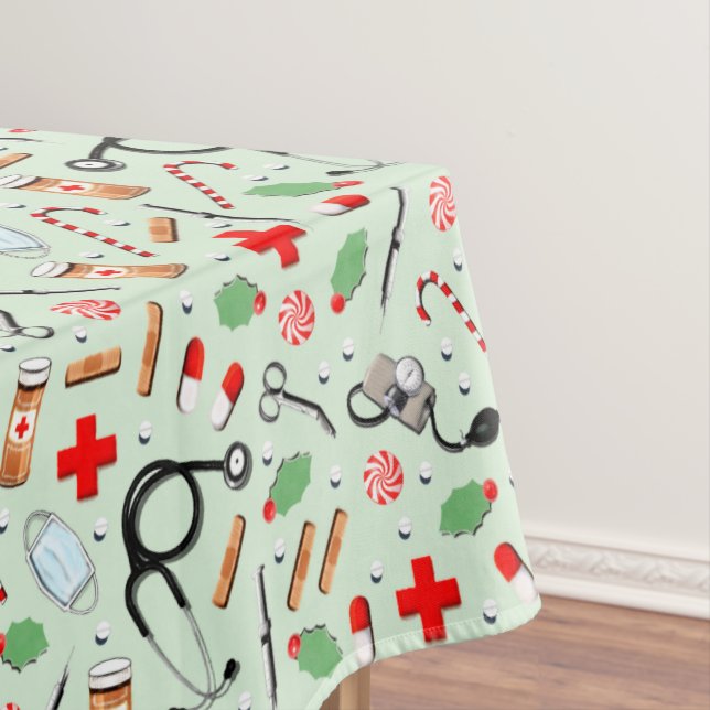 Doctor and Nurse Holiday Party Tablecloth (In Situ)