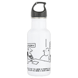 Doctor and Patient Overweight Obesity Sumo Cartoon 532 Ml Water Bottle
