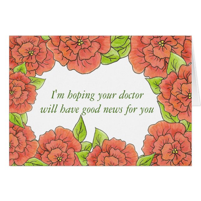 Doctor Appointment Card with roses (Front Horizontal)