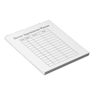Doctor Appointment Planner Notepad