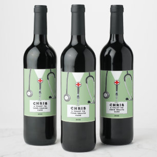 Doctor Appreciation Celebration Wine Label