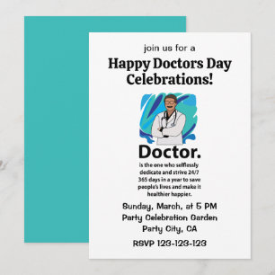 Doctor Appreciation Happy Doctors Day Celebration Invitation