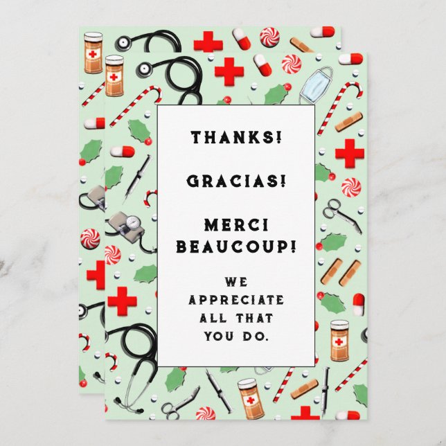 Doctor Appreciation Holiday Cards (Front/Back)