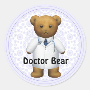 Doctor Bear - Teddy Bear Classic Round Sticker
