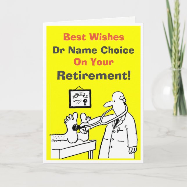 Doctor Best Wishes Retirement Card (Front)