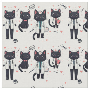 Doctor Black Cat Fabric
