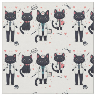 Doctor Black Cat Fabric