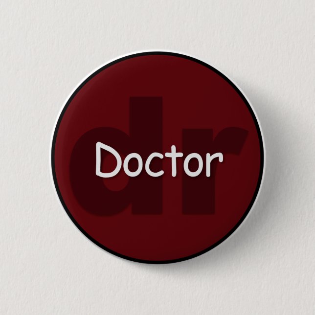 Doctor button (PhD). (Front)