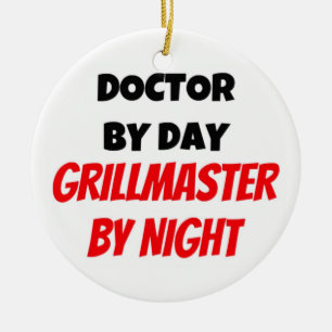 Doctor by Day Grillmaster by Night Ceramic Tree Decoration