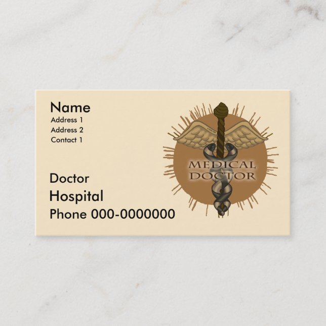 Doctor Caduceus Appointment Card (Front)