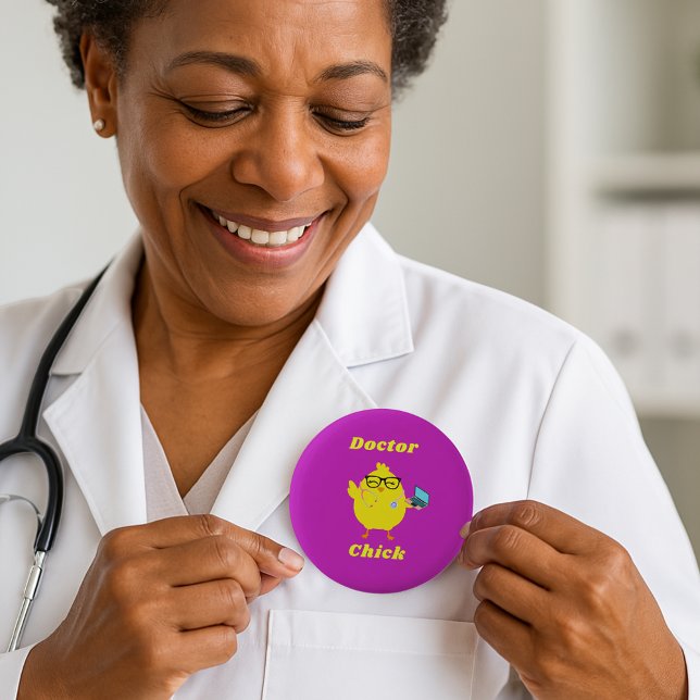 Doctor Chick Easter Button – Funny Medical  (Creator Uploaded)