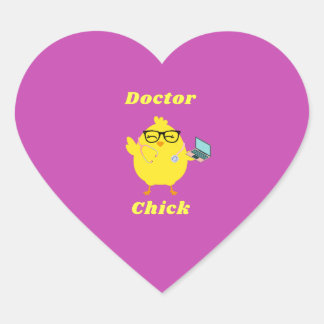 Doctor Chick Funny Easter Sticker 