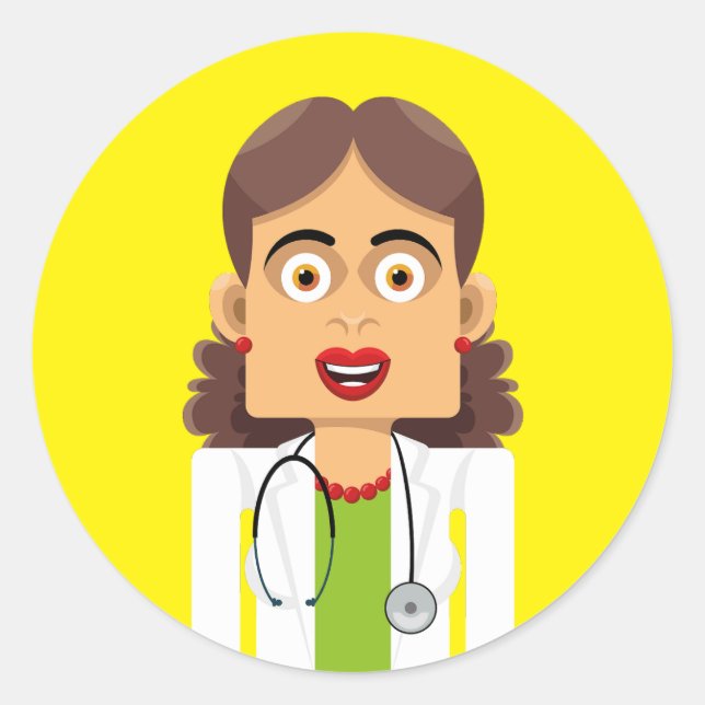 Doctor Classic Round Sticker (Front)