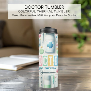  Doctor Colourful Personalised  Thermal Tumbler