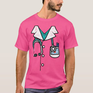 Doctor Costume Lab Coat Halloween Medical Men Wome T-Shirt