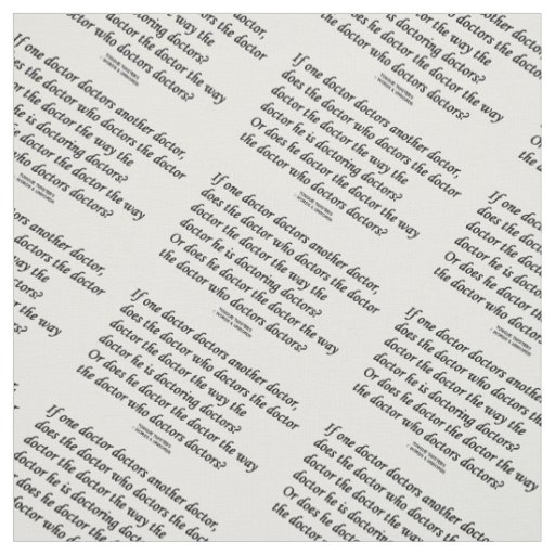 Doctor Doctoring Another Doctor Tongue Twister Fabric Zazzle