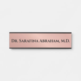 Doctor Doctor's Office Door Sign Rose Gold