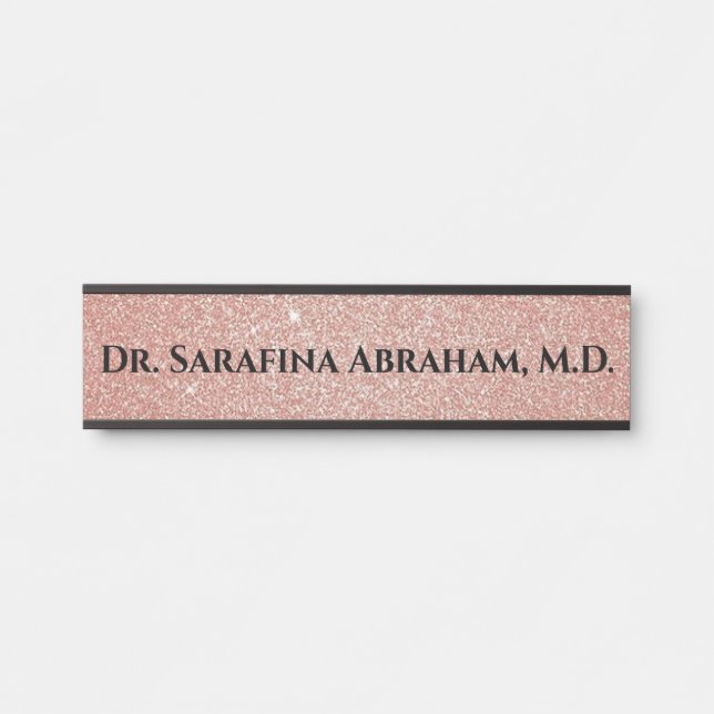 Doctor Doctor's Office Door Sign Rose Gold (Front)