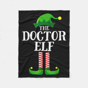 Doctor Elf Matching Family Group Christmas Party P Fleece Blanket