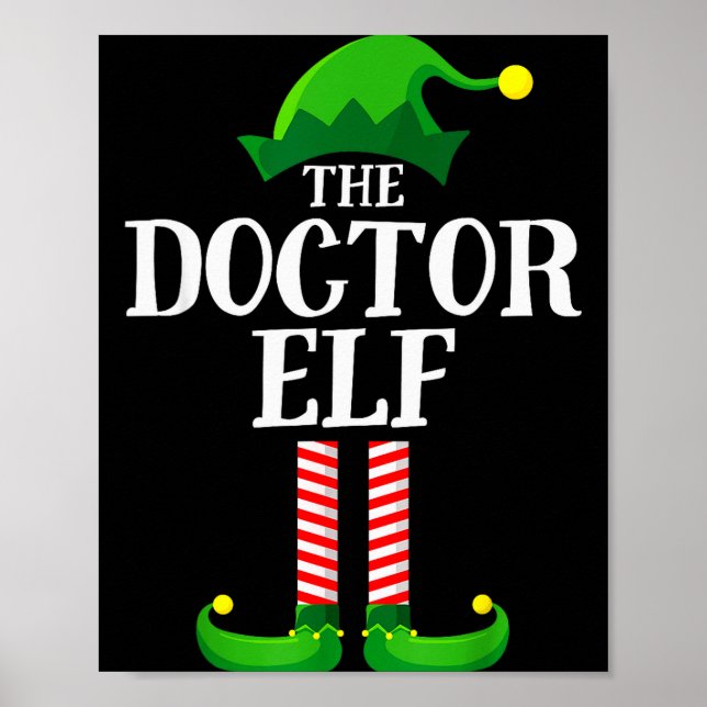 Doctor Elf Matching Family Group Christmas Party P Poster (Front)