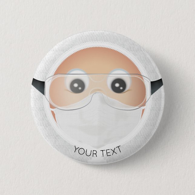 Doctor Emoji 6 Cm Round Badge (Front)