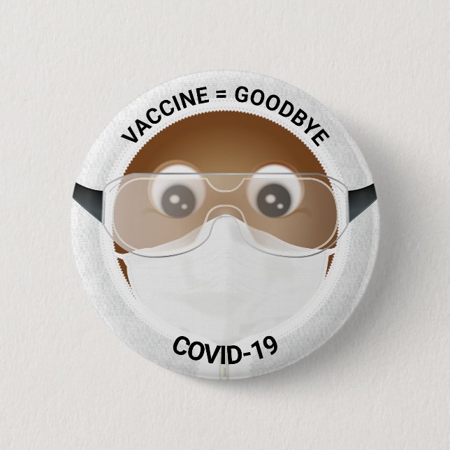Doctor Emoji | African American 6 Cm Round Badge (Front)