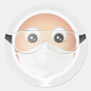 Doctor Emoji Classic Round Sticker