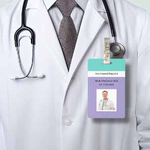 Doctor Employee Photo ID Badge Template