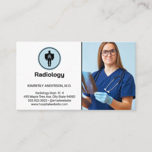 Doctor Examining X-ray Business Card