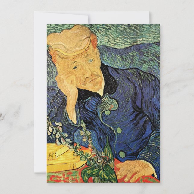 Doctor Gachet by Vincent van Gogh Retirement Invitation (Front)