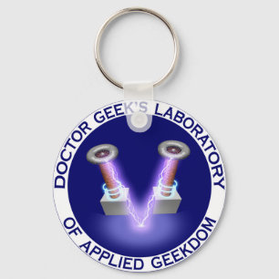 Doctor Geek's Laboratory Logo Key Ring