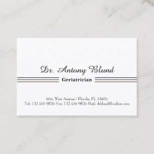 Doctor Geriatrician Business Card