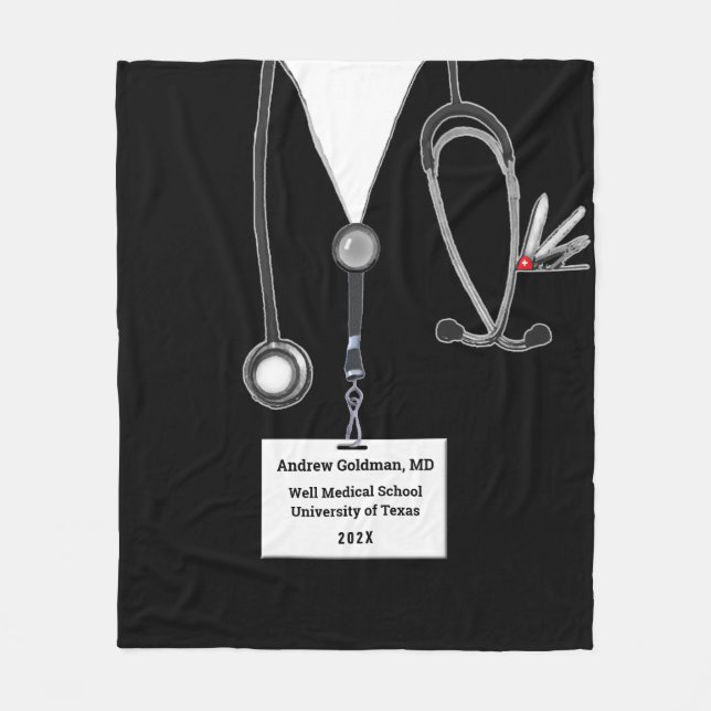 Doctor Gift Ideas Fleece Blanket (Front)