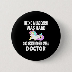 Doctor gift medical school graduation md phd funny 6 cm round badge