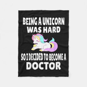 Doctor gift medical school graduation md phd funny fleece blanket
