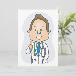 Doctor Giving Thumbs Up Invitations