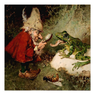 “Doctor Gnome Inspects Frog Tongue” by Heinrich Sh Photo Print